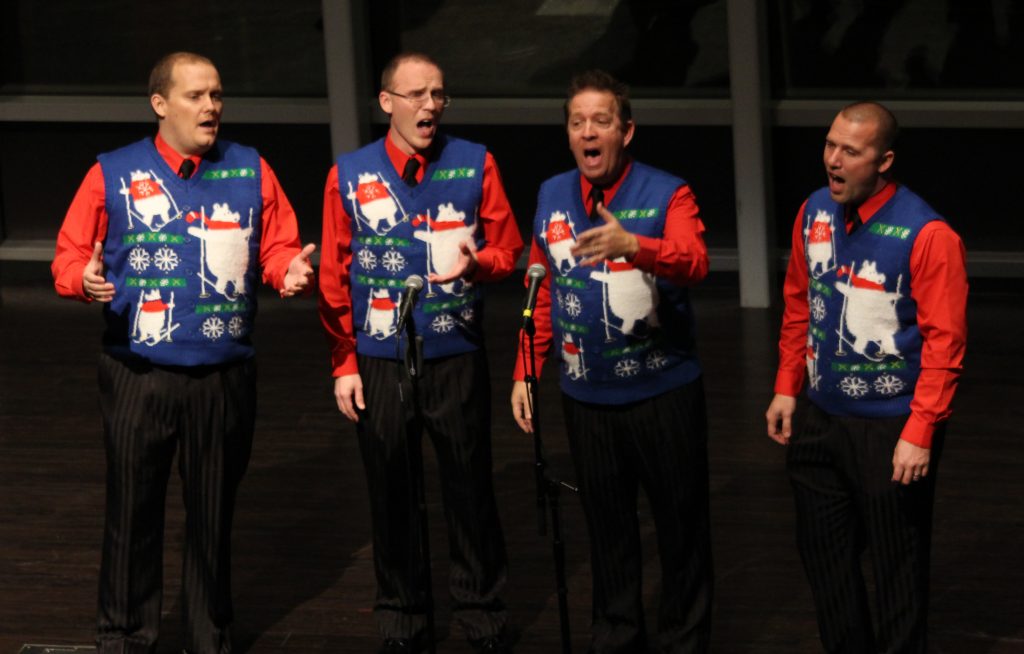 Switchback quartet performs in at the Harmony Hawks Christmas show in 2015.